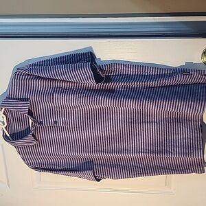 Patagonia Mens Organic Cotton 3 Buttons Stripe Polo Shirt Size Xtra large